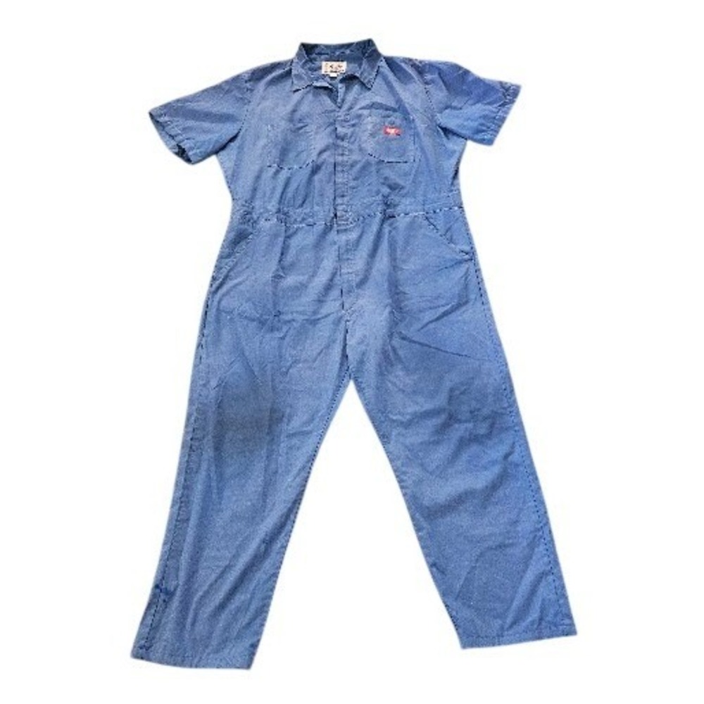 Dickies Mens XL Short Blue Short Sleeve Coveralls Work Jumpsuit Utility